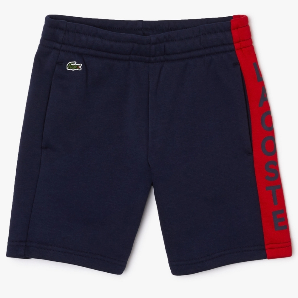 Lacoste Boys' Side Band Fleece Shorts